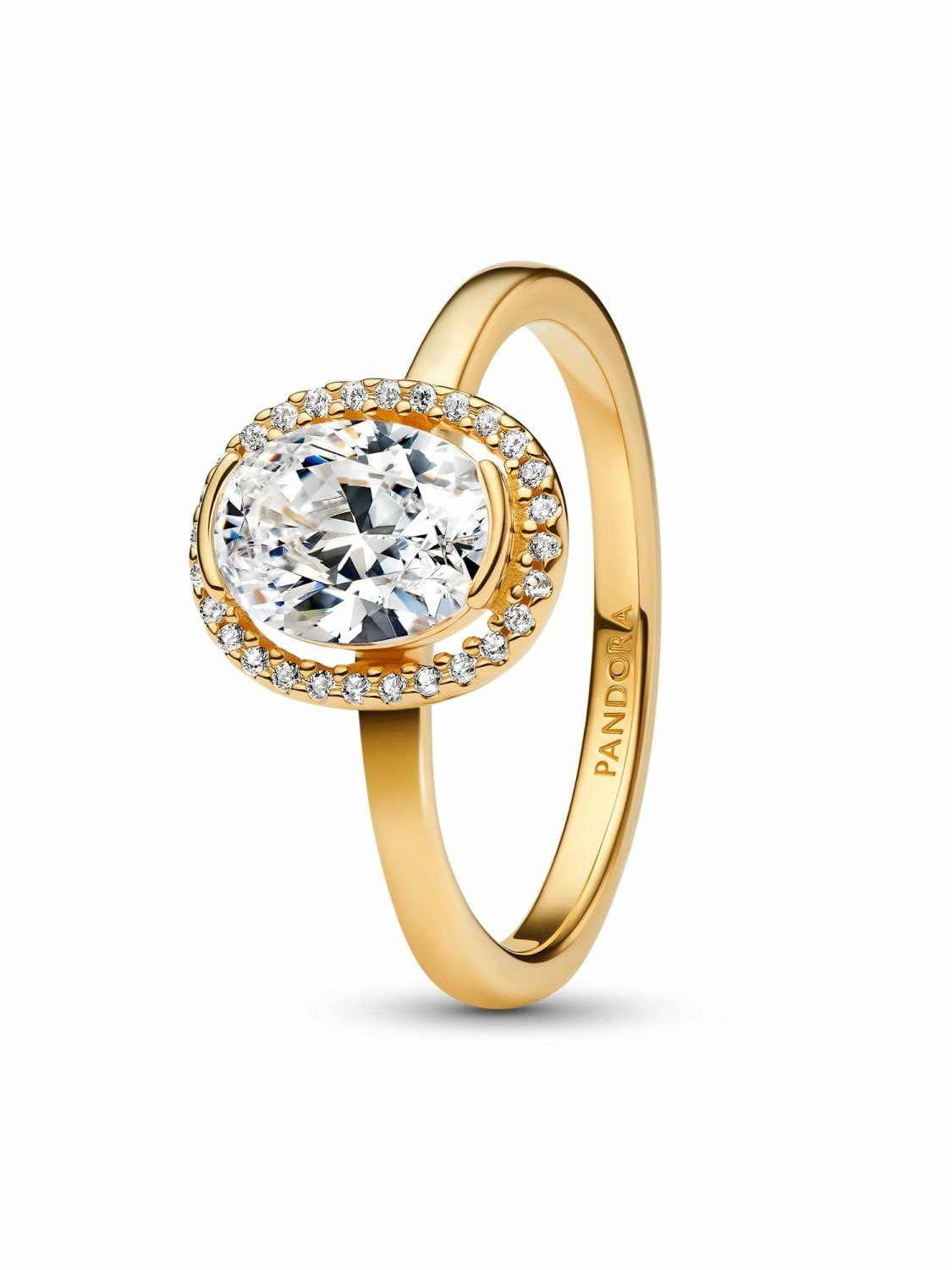 Pandora Damen-Ring Ovaler Funkelnder Heiligenschein 163802C01-54 Pandora Damen-Ring Ovaler Funkelnder Heiligenschein 163802C01-54