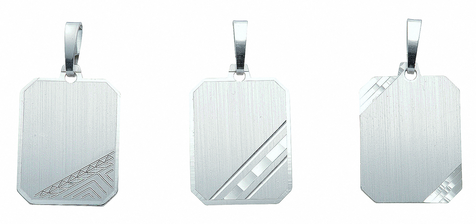 Damen 925 Silber Gravurplatte Anhänger