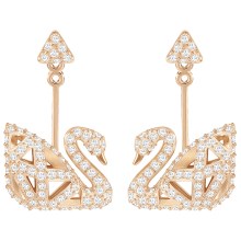 Swarovski Ohrstecker Unisex Facet Swan Drop Earrings Rose‑Gold‑Plated 5358058 Swarovski Ohrstecker Unisex Facet Swan Drop Earrings Rose‑Gold‑Plated 5358058