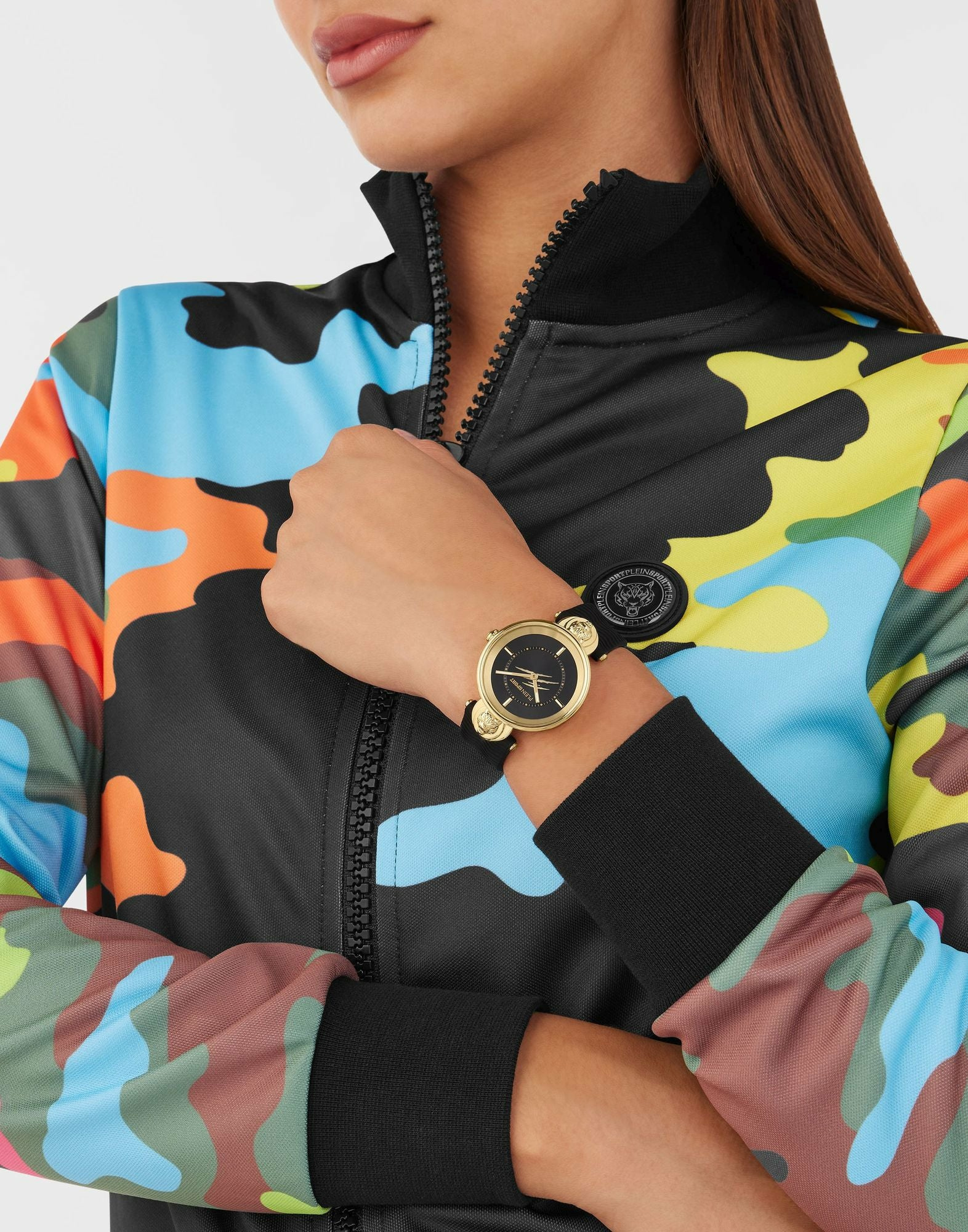 Philipp Plein Uhr Damen Supernova PSLEA0224 Schwarz / Gold Philipp Plein Uhr Damen Supernova PSLEA0224 Schwarz / Gold