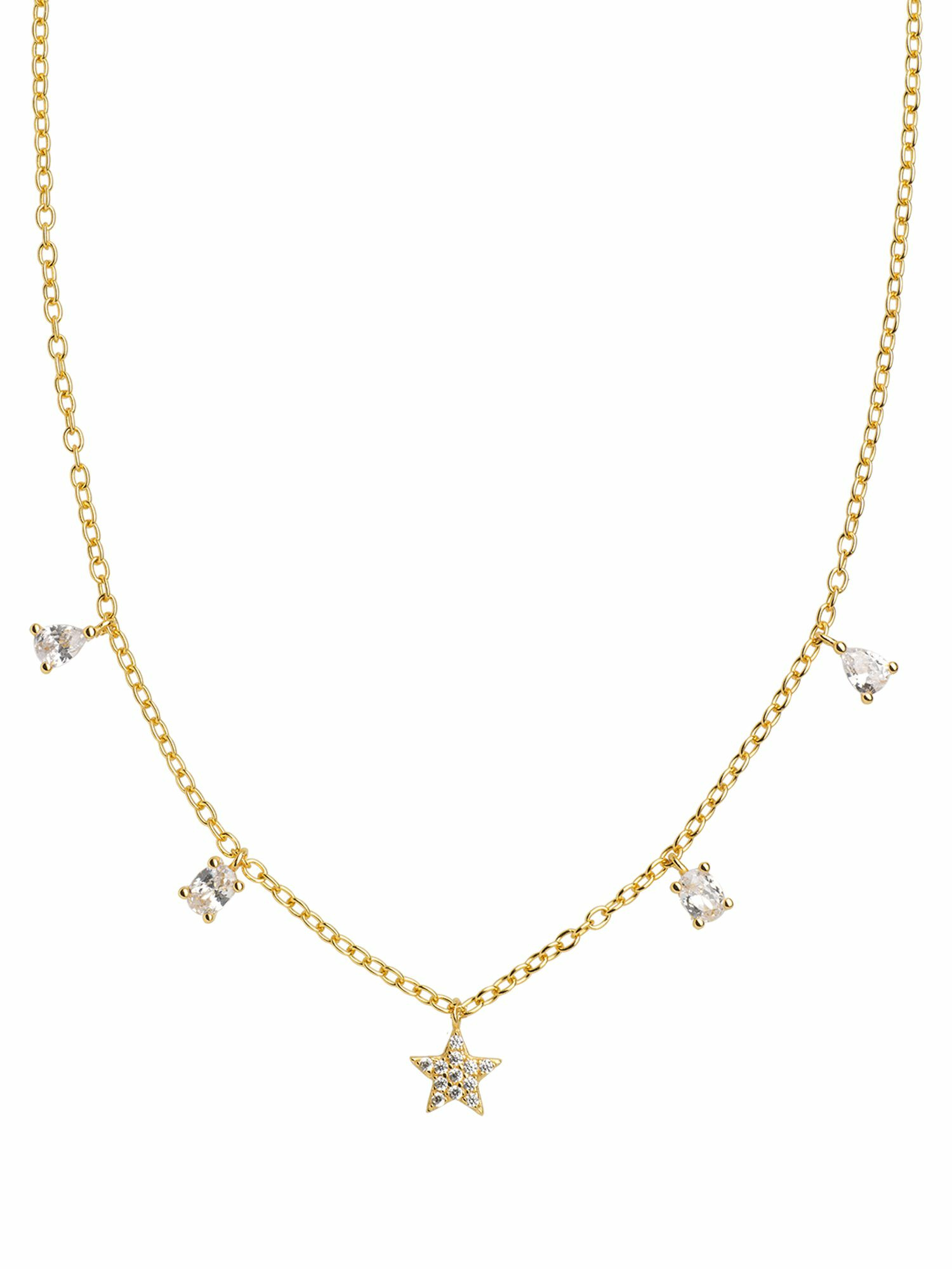 Xenox Damen Halskette mit Zirkonia Anhängern Collier 45cm Gold XS2297G Xenox Damen Halskette mit Zirkonia Anhängern Collier 45cm Gold XS2297G