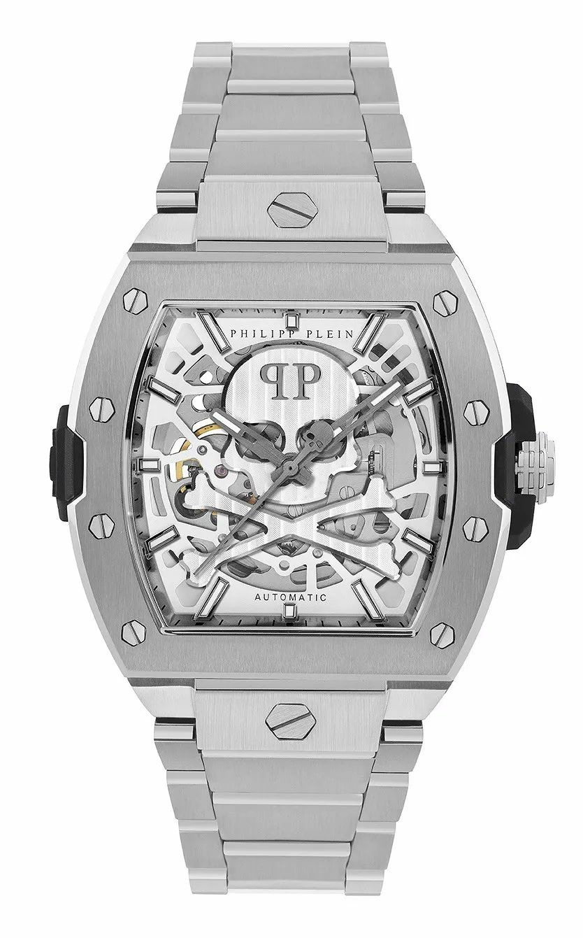 Philipp Plein Herren Automatikuhr The $keleton 2.0 PWJFA0425 Edelstahl Silber 44... Philipp Plein Herren Automatikuhr The $keleton 2.0 PWJFA0425 Edelstahl Silber 44...