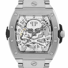 Philipp Plein Herren Automatikuhr The $keleton 2.0 PWJFA0425 Edelstahl Silber 44... Philipp Plein Herren Automatikuhr The $keleton 2.0 PWJFA0425 Edelstahl Silber 44...