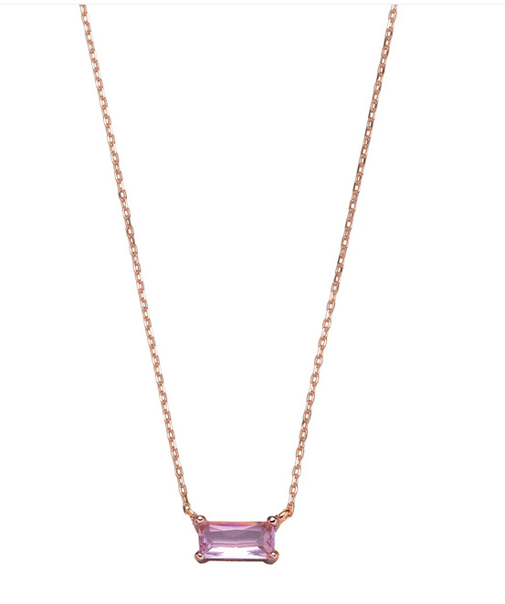 Collier silbervergoldet mit blauem Zirkonia Collier silbervergoldet mit blauem Zirkonia