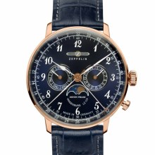 Zeppelin Herrenuhr  LZ 129 Hindenburg Mondphase  inkl. Ersatzband 70383 Zeppelin Herrenuhr  LZ 129 Hindenburg Mondphase  inkl. Ersatzband 70383