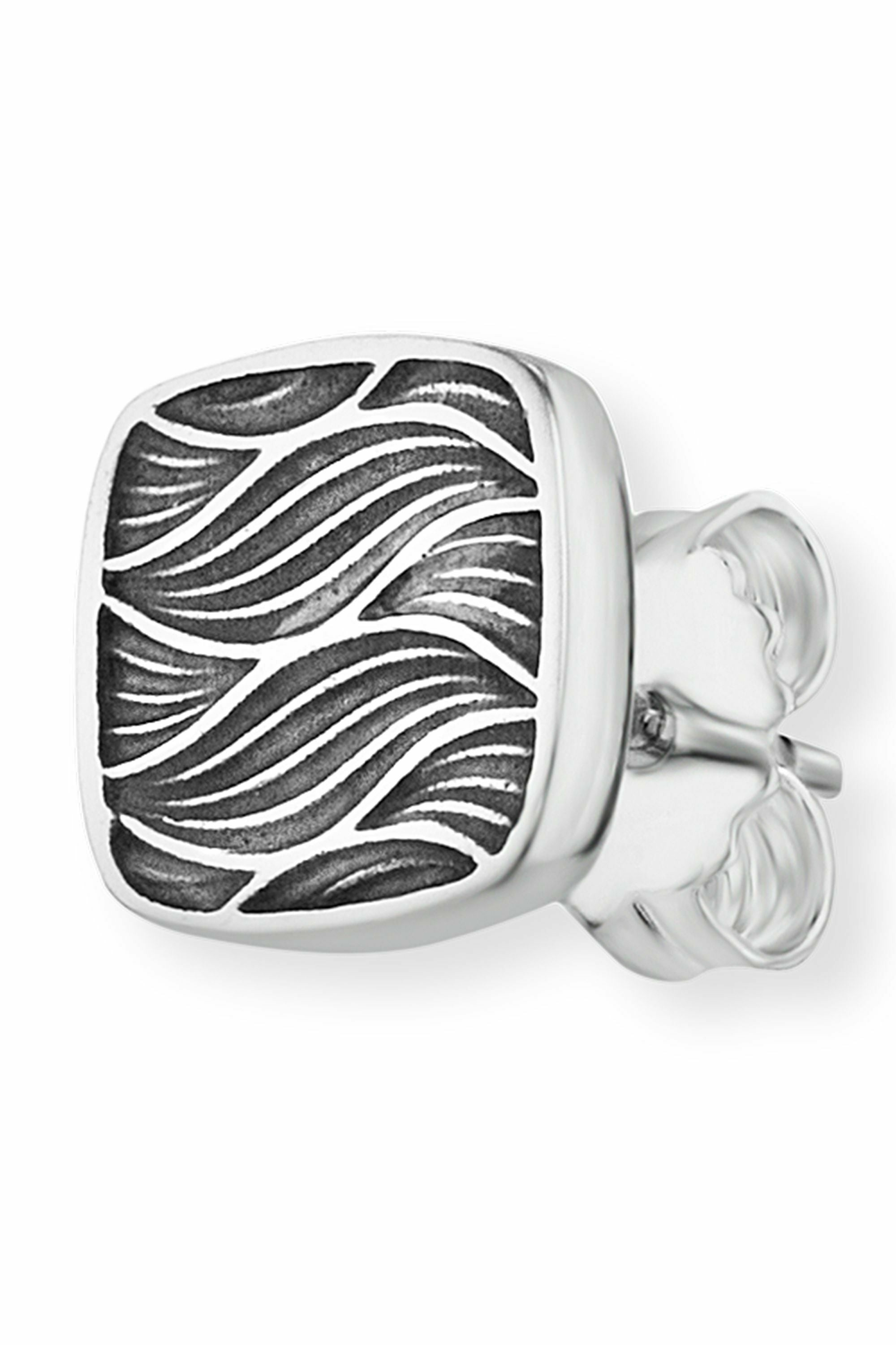 Single-Ohrstecker 925 Sterling Silber rhodiniert Wellen 41184111132766 – Bild 3