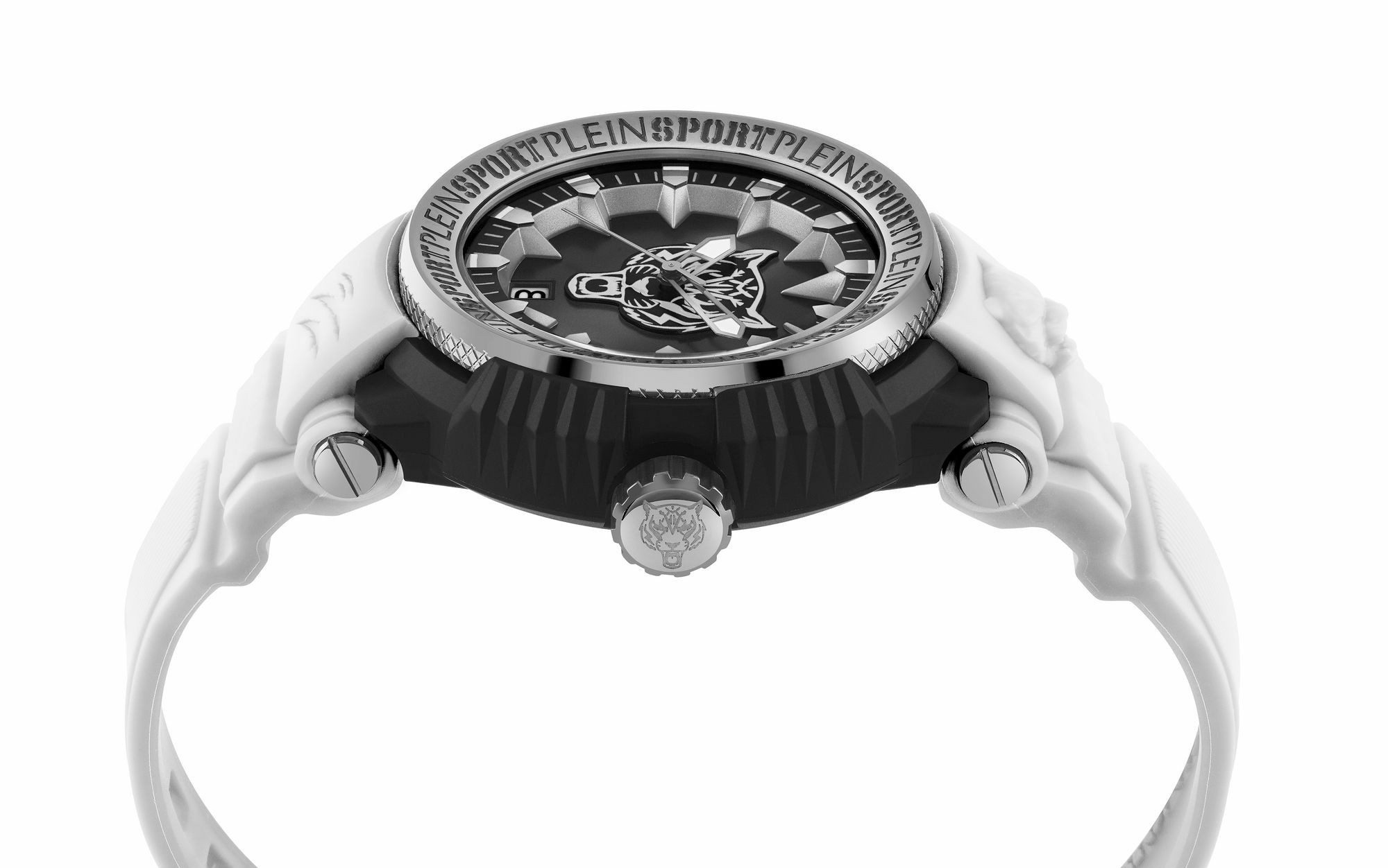Philipp Plein Unisex Uhr Tiger Power PSEDA0224 Schwarz / Weiß Kunststoff 45 mm – Bild 2