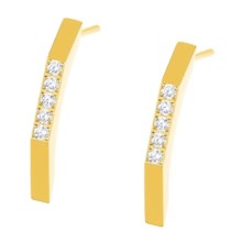 Ernstes Design Damen Zirkonia Ohrstecker Gold E570 Ernstes Design Damen Zirkonia Ohrstecker Gold E570