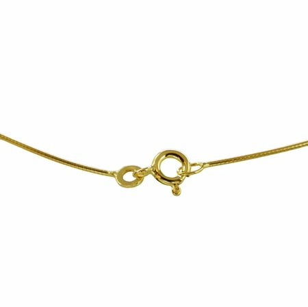 Halsreif Omega 0,8mm - 42cm - 585 Gelbgold Kette – Bild 3