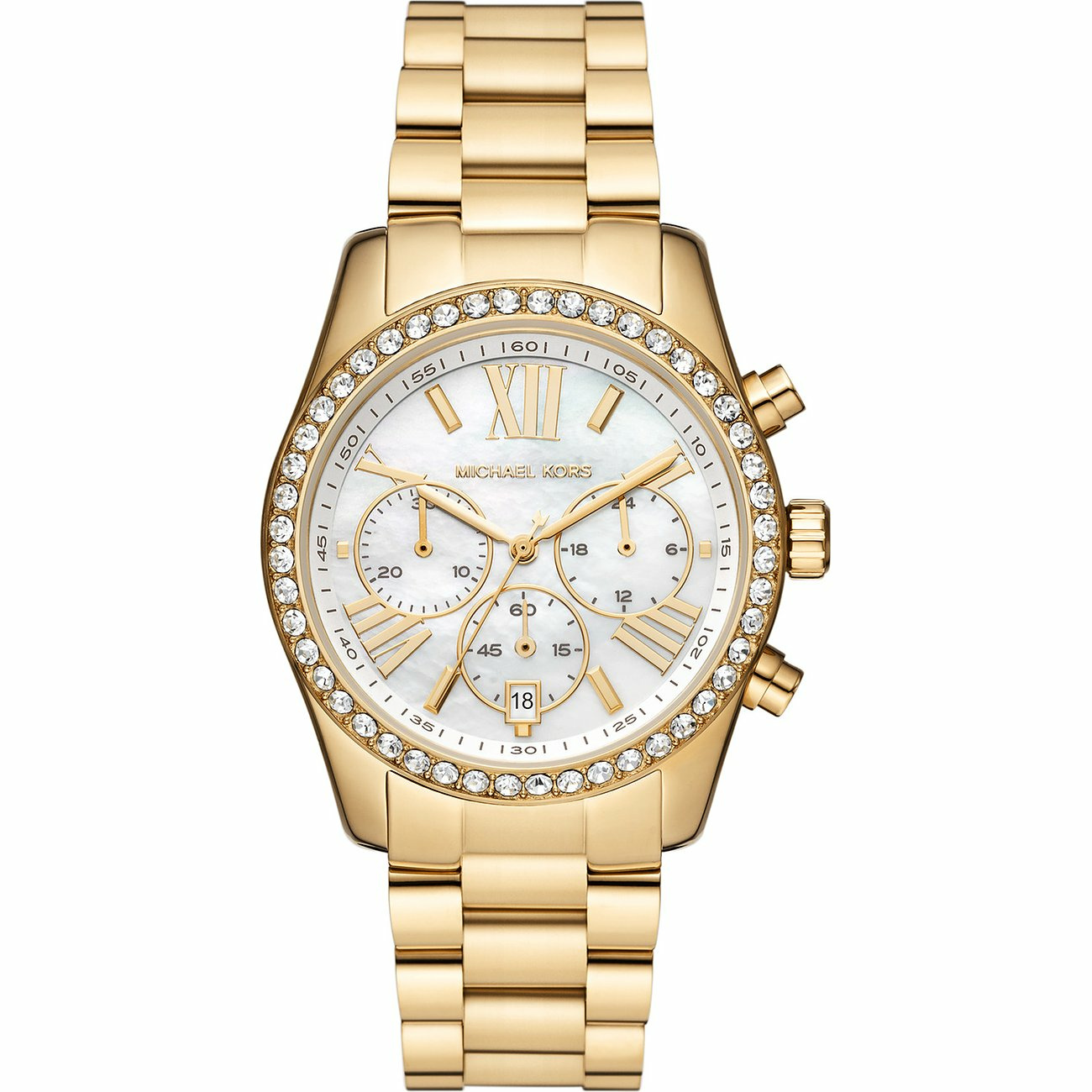 Michael Kors Uhr Damen Lexington Pavé Gold Chronograph MK7241 Michael Kors Uhr Damen Lexington Pavé Gold Chronograph MK7241