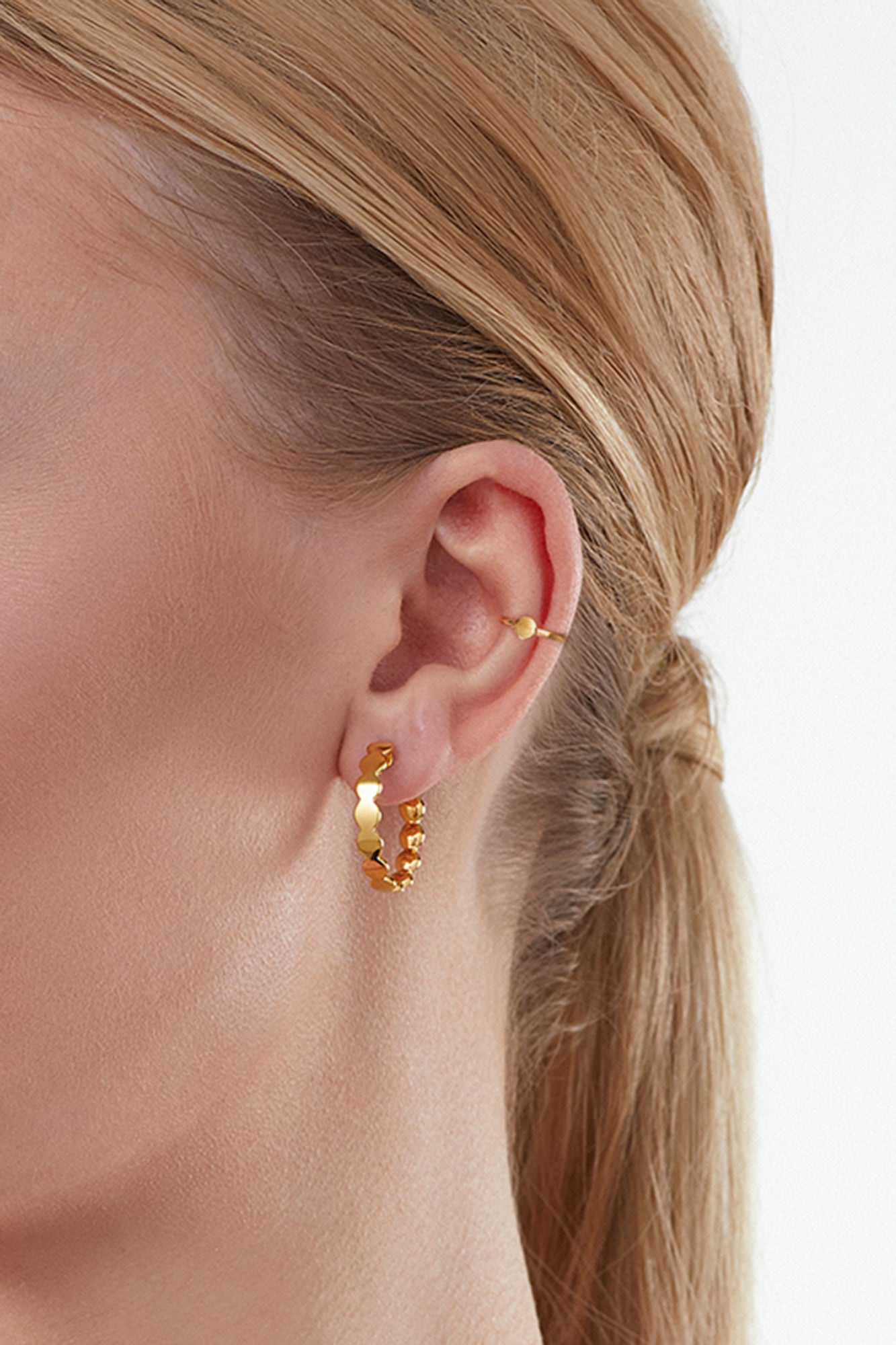 Ear Cuff 925 Sterling Silber gelb vergoldet 41184522436702 – Bild 2