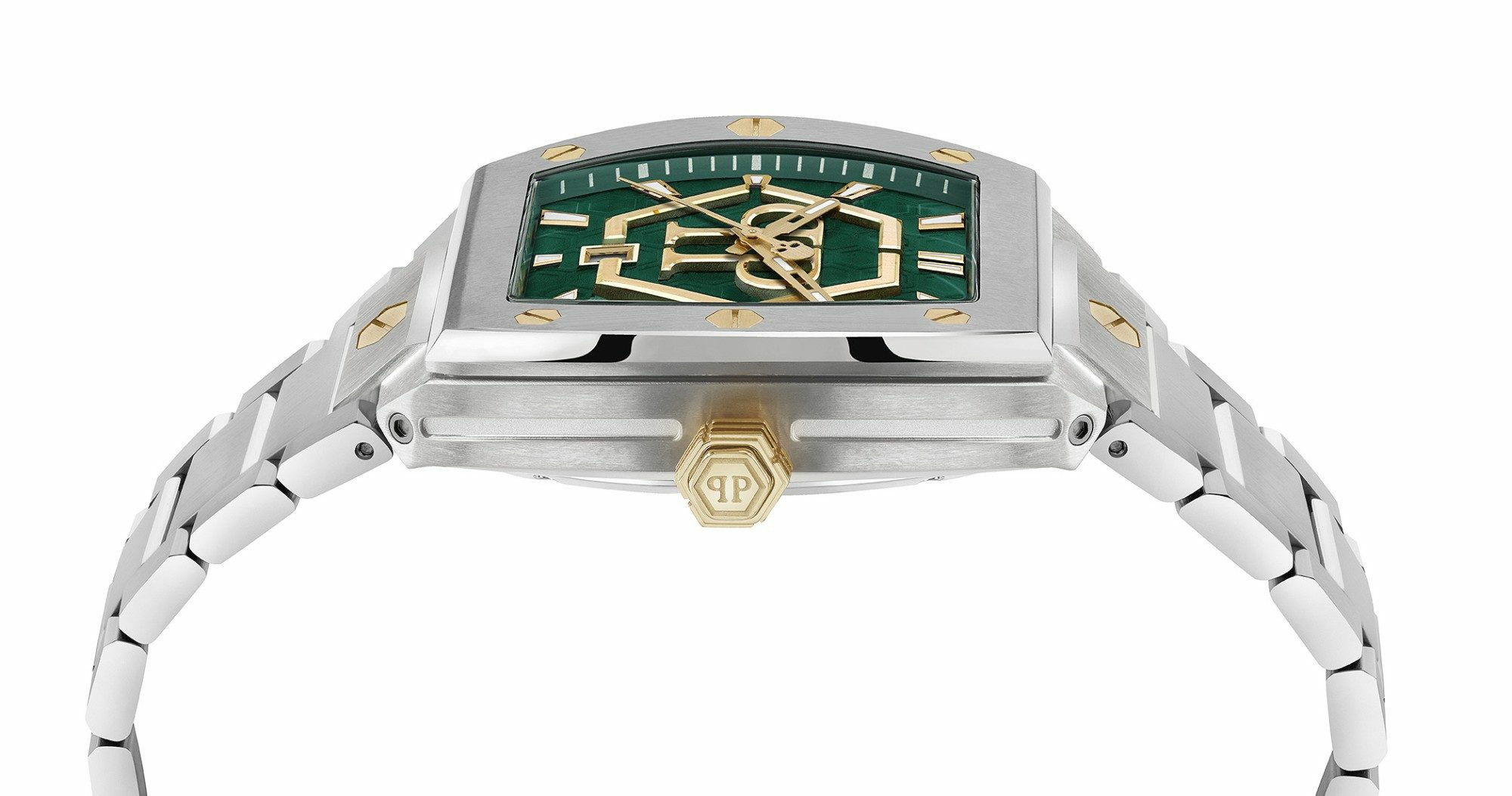 Philipp Plein Herrenuhr The Hexagon Phantom Grün Stahl PWPUA0825 – Bild 3