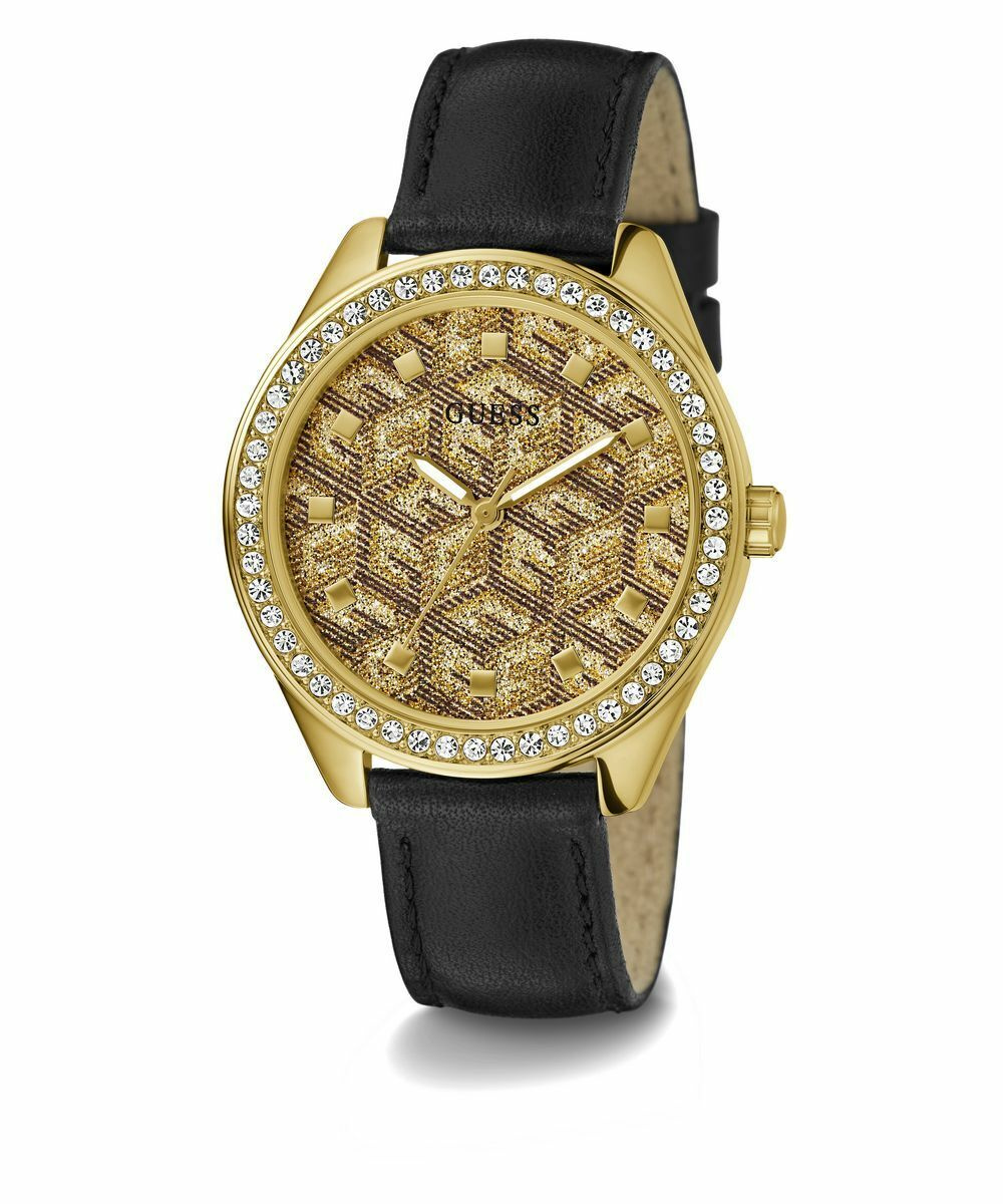 Guess Damen Armbanduhr G Gloss schwarz, gold 36 mm GW0608L2 Guess Damen Armbanduhr G Gloss schwarz, gold 36 mm GW0608L2