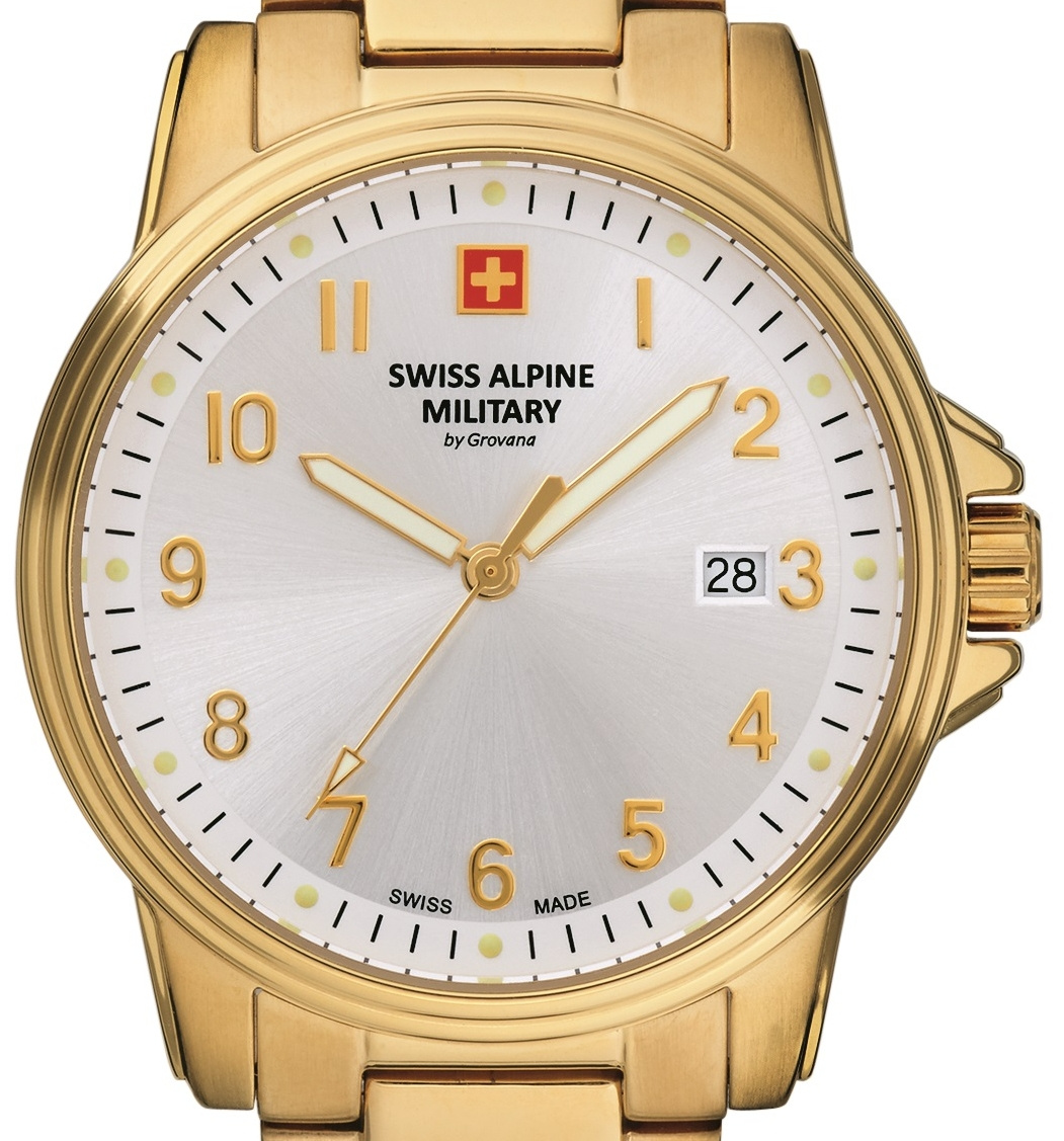 Swiss Alpine Military Herren Armbanduhr 40 mm Armband Edelstahl 7011.1112 – Bild 3