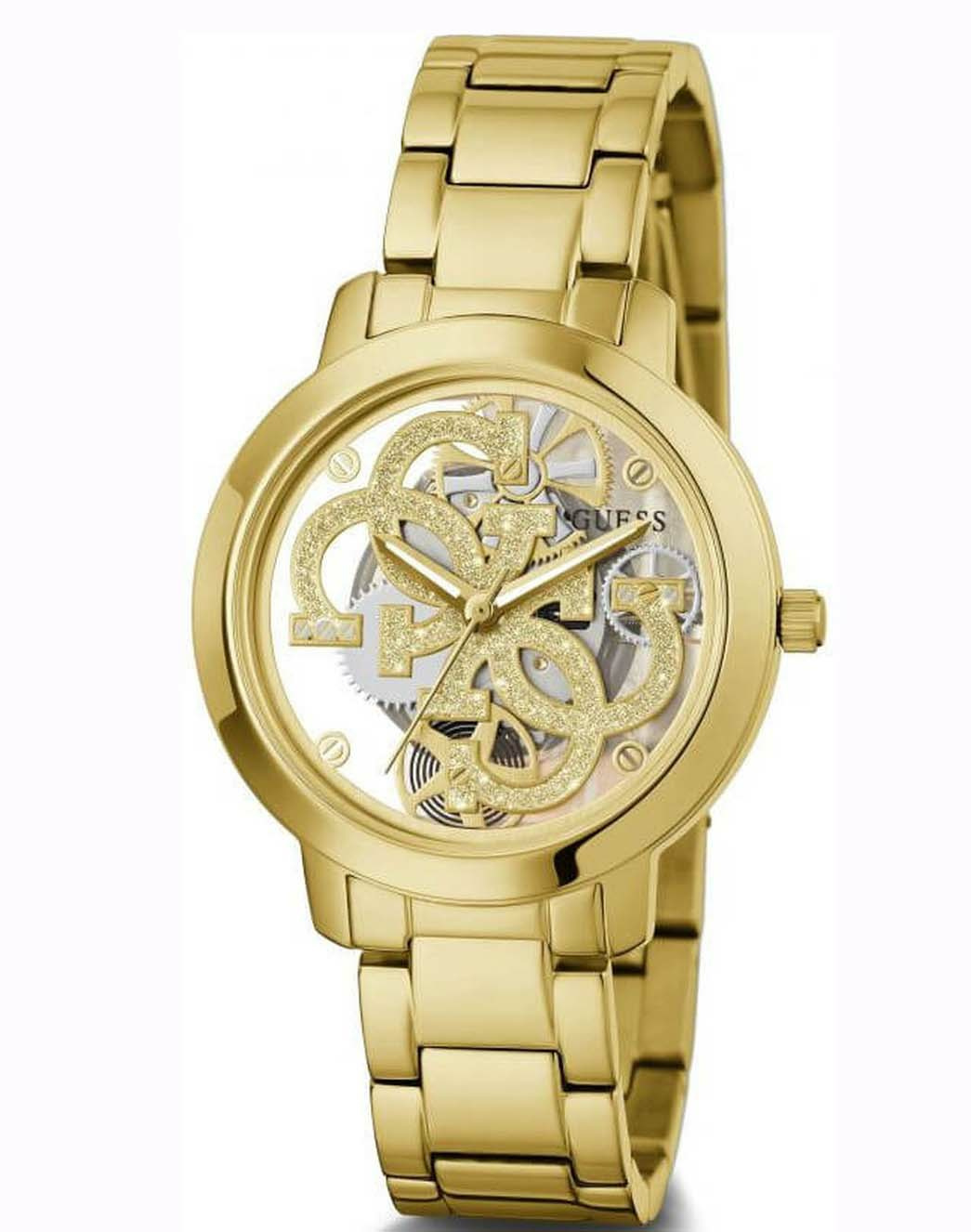 Guess Damen Armbanduhr Quatro clear gold 36 mm GW0300L2 Guess Damen Armbanduhr Quatro clear gold 36 mm GW0300L2