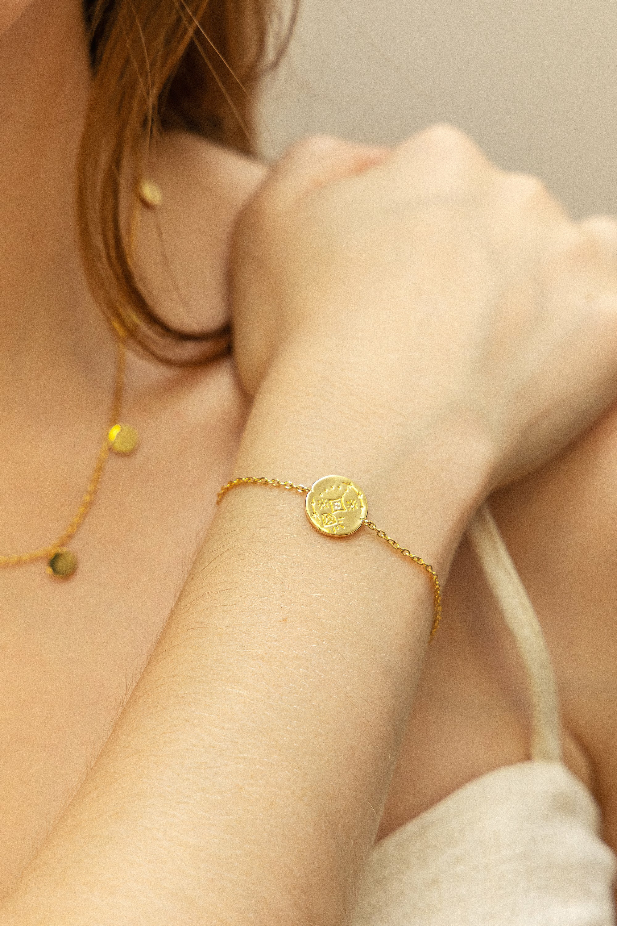 Armband 925 Sterling Silber Topas Tattoo Motiv rund 41185163935838 – Bild 2