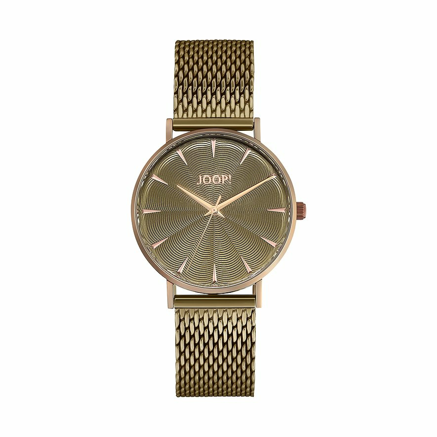JOOP! Damen Analoguhr mit Edelstahlband Khaki 2038051 JOOP! Damen Analoguhr mit Edelstahlband Khaki 2038051