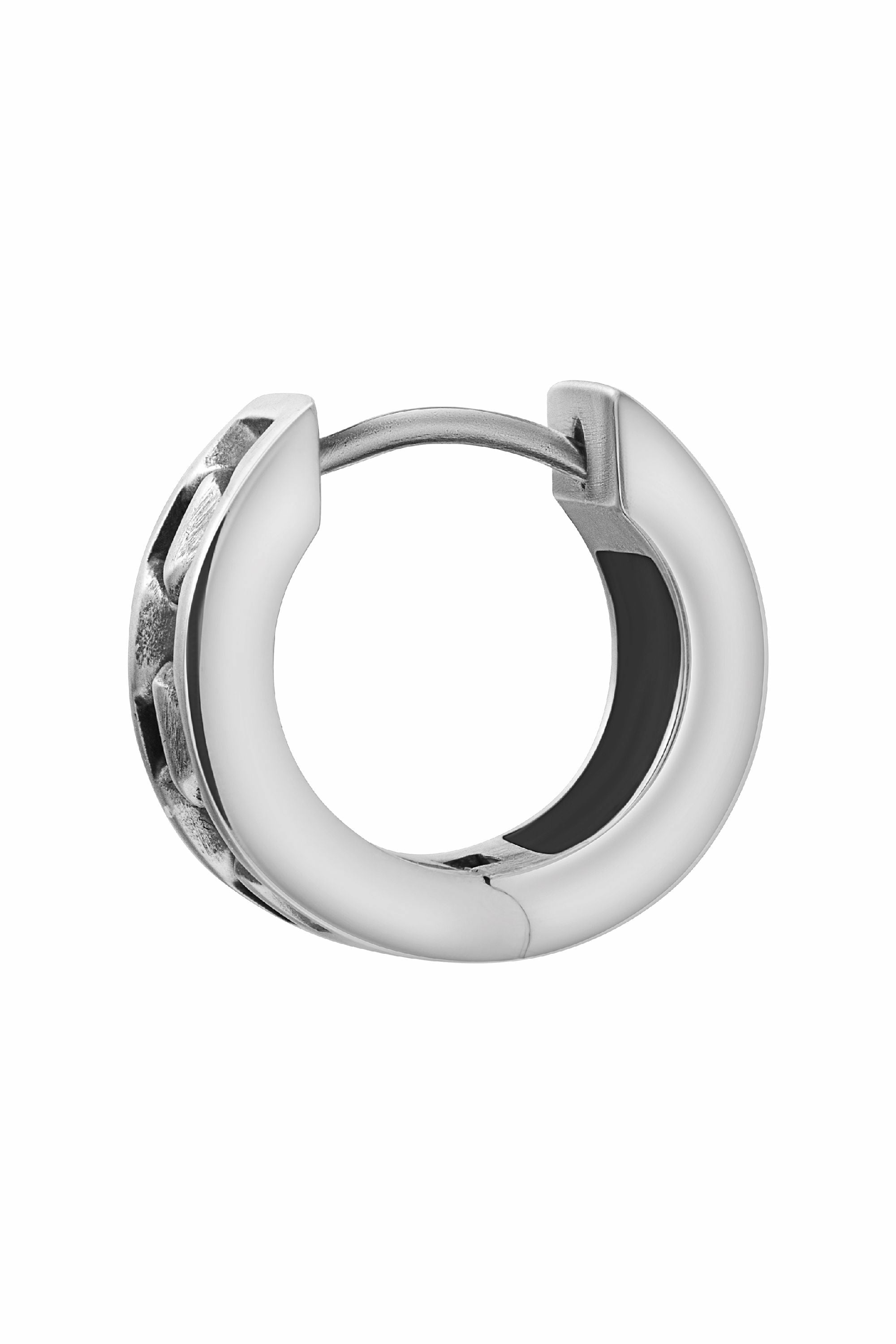 Single Ohrring 925 Silber rhodiniert matt oxidiert 41183803244638 – Bild 2