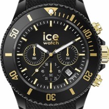 Ice-Watch Chronograph Herrenuhr ICE chrono Black gold Medium schwarz gold 021602 Ice-Watch Chronograph Herrenuhr ICE chrono Black gold Medium schwarz gold 021602