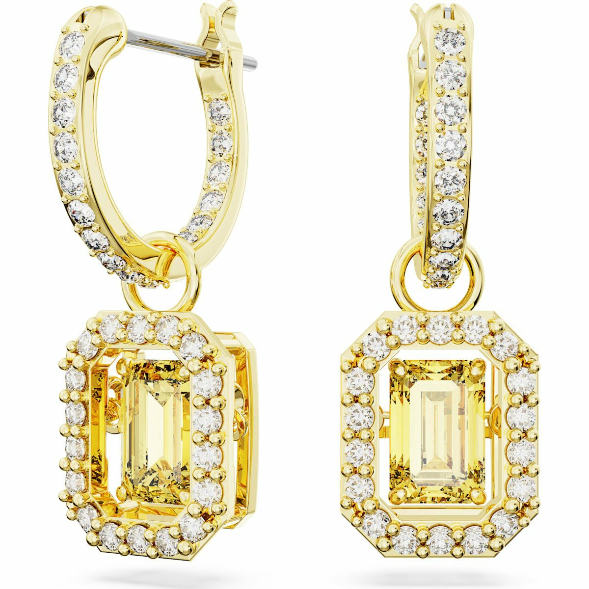 Swarovski Damen Ohrhänger Una Drop-Ohrhänger, Oktagon-Schliff, – Bild 3