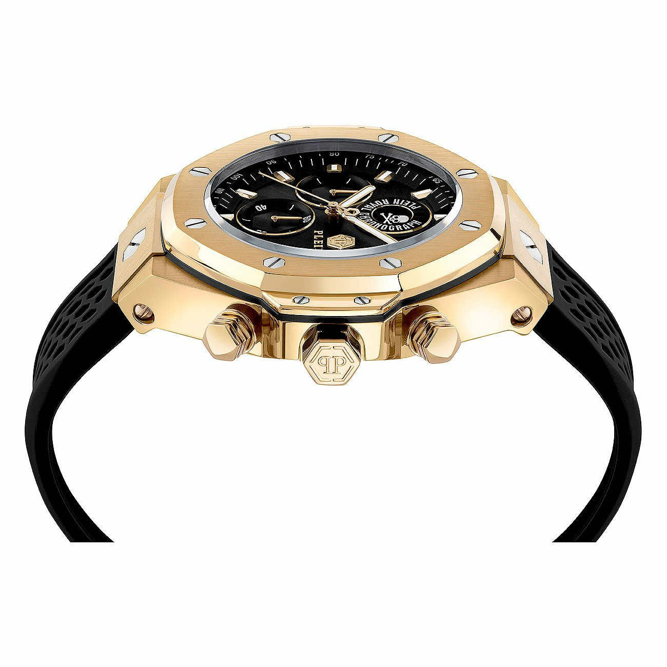 Philipp Plein Uhr Herren Plein Chrono Royal Gold/Schwarz PWLFA0325 – Bild 2