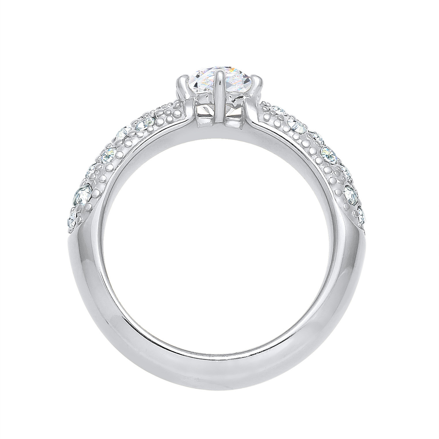 Ring Verlobungsring 925 Silber, mit Kristallen von Swarovski® – Bild 2