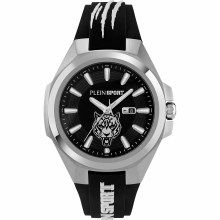 Plein Sport Uhr Herren TIGERMASTER PS7BA0124 Schwarz / Silber Plein Sport Uhr Herren TIGERMASTER PS7BA0124 Schwarz / Silber
