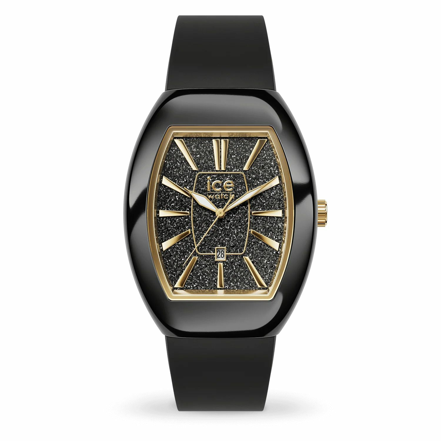 Ice‑Watch Damenuhr ICE boliday Dome Small Black Glitter Gold 024030 Ice‑Watch Damenuhr ICE boliday Dome Small Black Glitter Gold 024030