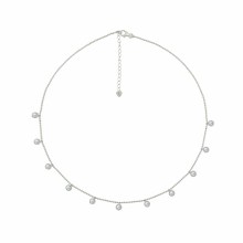 Collier 925/- Sterling Silber rhodiniert Anhänger rund Zirkonia 41184804044894 Collier 925/- Sterling Silber rhodiniert Anhänger rund Zirkonia 41184804044894