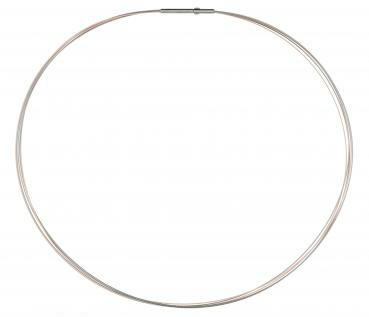 Ernstes Design Damen Halsreif 5-Fach Drahtseil Länge 42cm Bicolor DS5C-ROT-42 – Bild 3