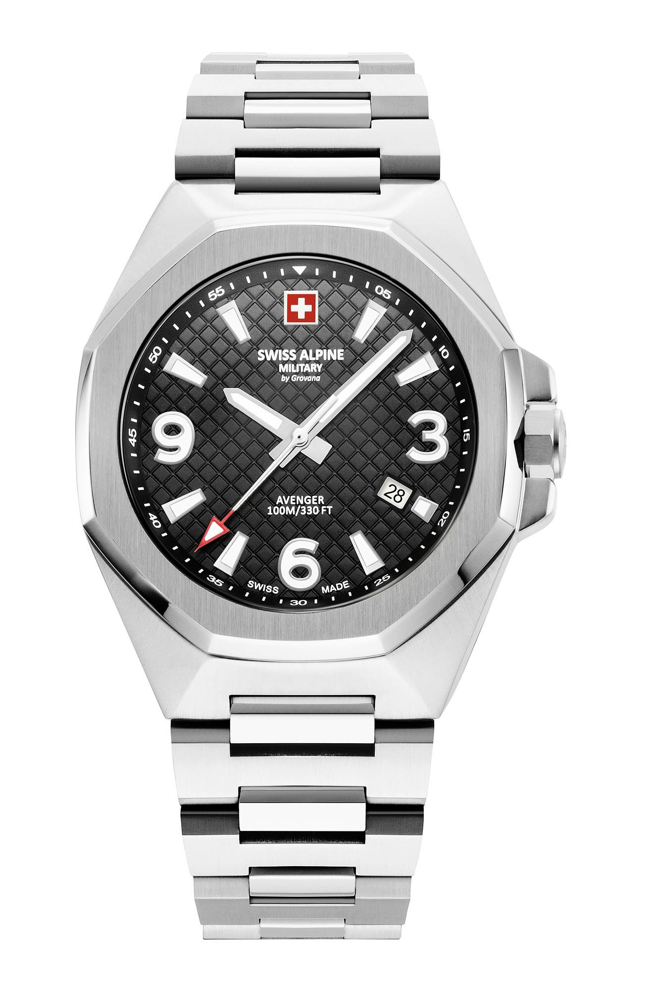 Swiss Alpine Military Herren Armbanduhr 42 mm Avenger silber 7005.1137 – Bild 2