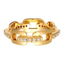 Ring Herren Kettenring Zirkonia Weiß 925 Sterling Silber Ring Herren Kettenring Zirkonia Weiß 925 Sterling Silber