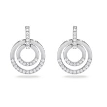 SWAROVSKI Ohrstecker Damen CIRCLE Mini‑Hoop Kristall Rhodiniert Weiß 5616265 SWAROVSKI Ohrstecker Damen CIRCLE Mini‑Hoop Kristall Rhodiniert Weiß 5616265