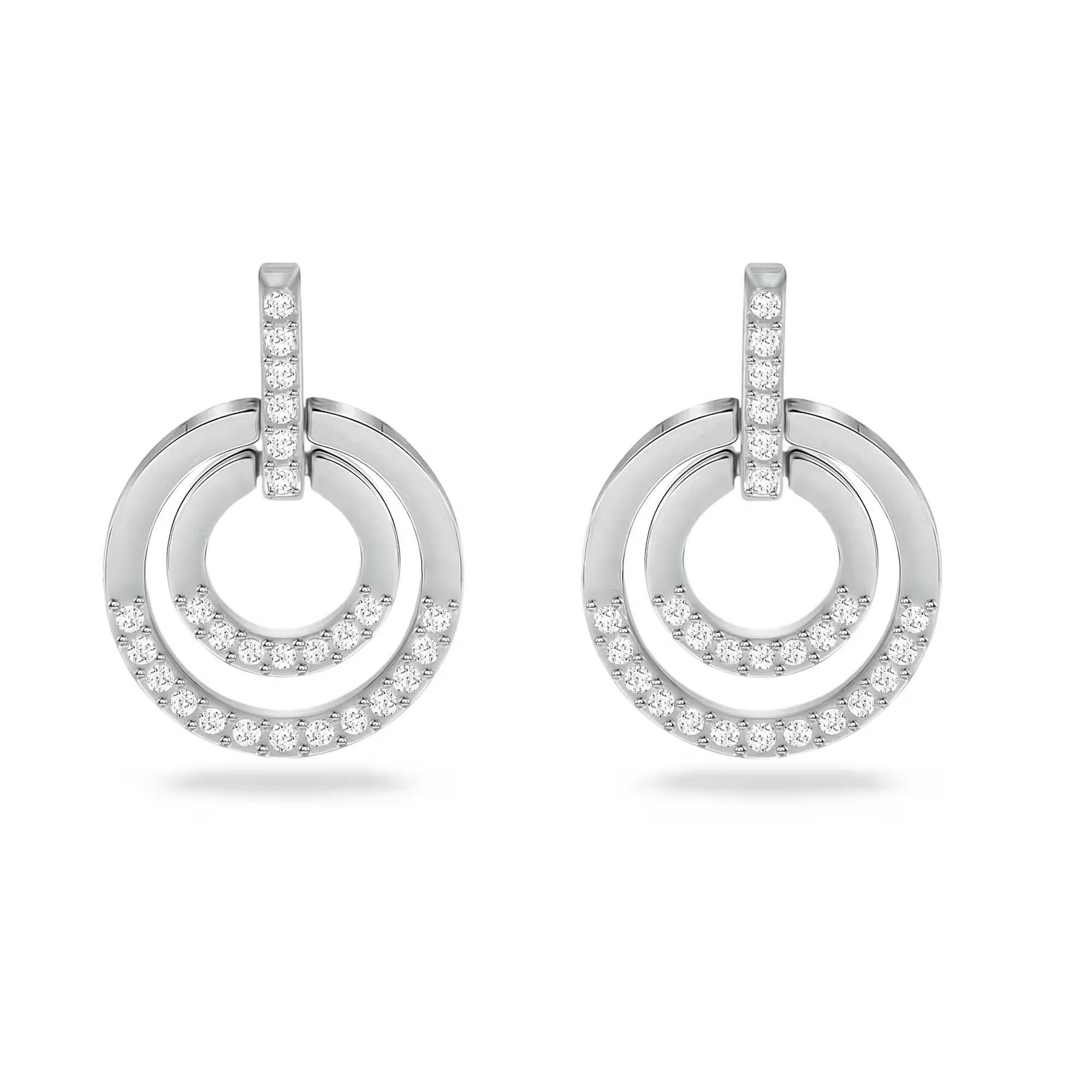SWAROVSKI Ohrstecker Damen CIRCLE Mini‑Hoop Kristall Rhodiniert Weiß 5616265 SWAROVSKI Ohrstecker Damen CIRCLE Mini‑Hoop Kristall Rhodiniert Weiß 5616265