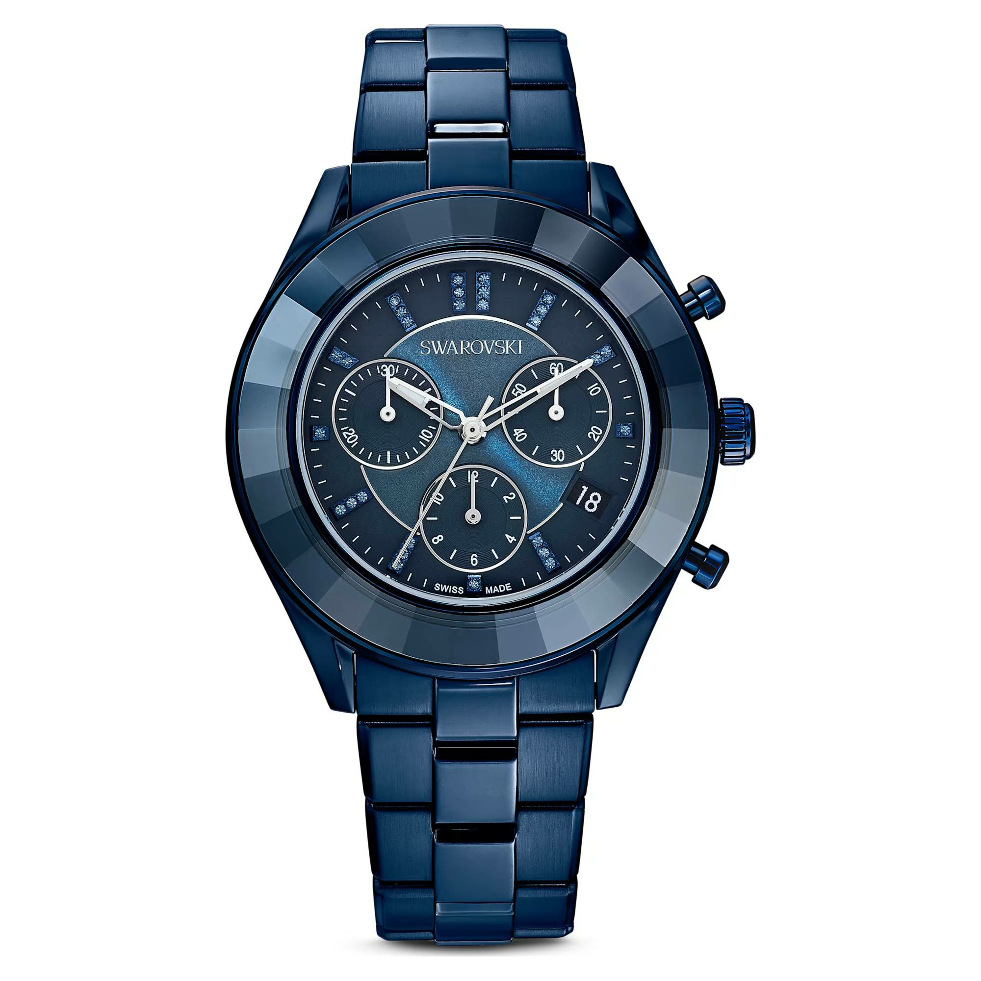 Swarovski Damen-Uhr Octea Lux Sport, Metallarmband, Blau, Artikelnummer: 5610475 Swarovski Damen-Uhr Octea Lux Sport, Metallarmband, Blau, Artikelnummer: 5610475