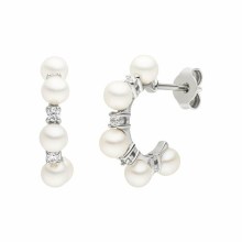 Viventy Damen Halbcreole mit Perlen 925/Sterling Silber 785134 Viventy Damen Halbcreole mit Perlen 925/Sterling Silber 785134