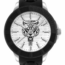 Philipp Plein Herren Uhr City Rush PSAEA0124 Edelstahl Silber Schwarz Silikon Philipp Plein Herren Uhr City Rush PSAEA0124 Edelstahl Silber Schwarz Silikon