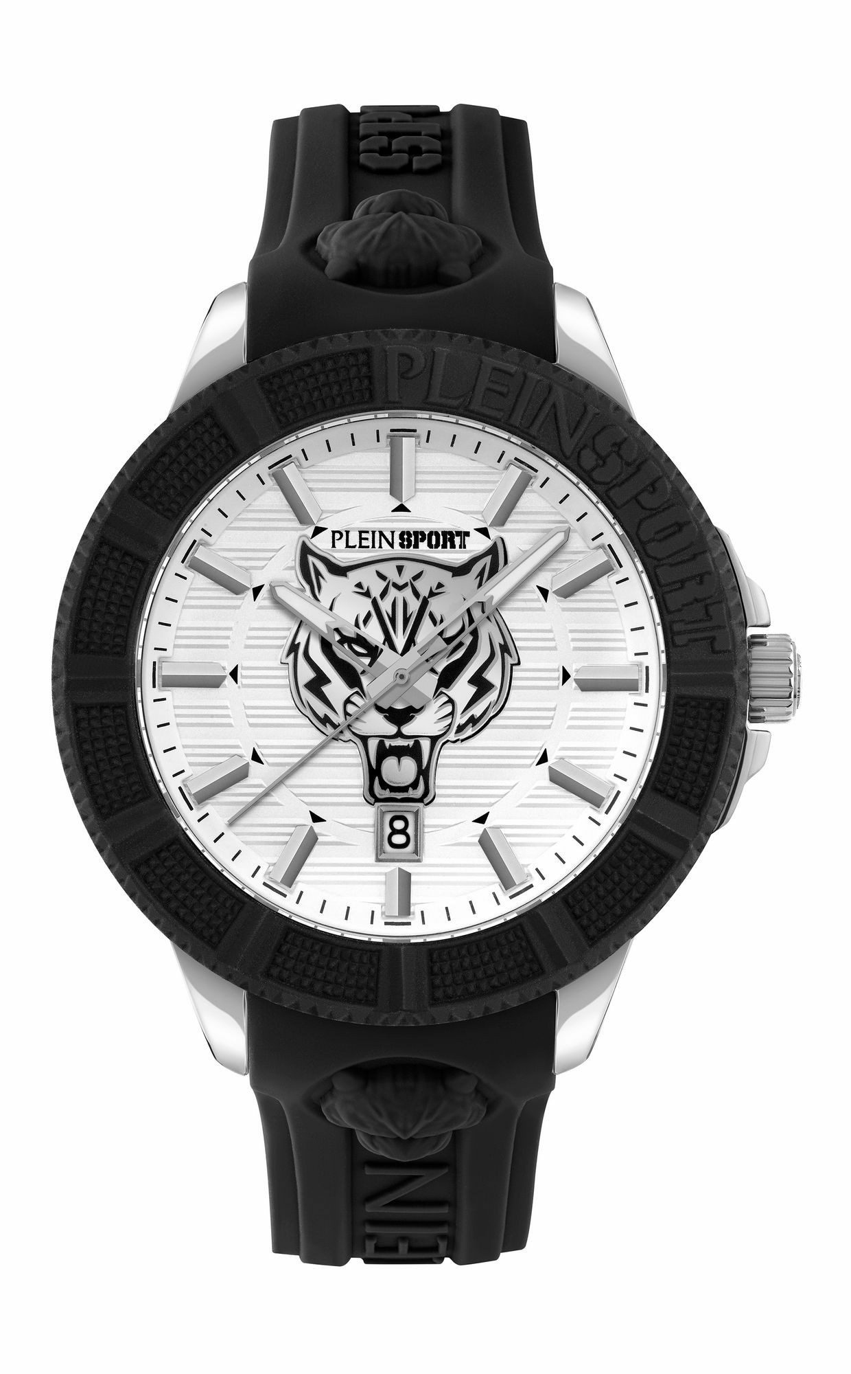 Philipp Plein Herren Uhr City Rush PSAEA0124 Edelstahl Silber Schwarz Silikon Philipp Plein Herren Uhr City Rush PSAEA0124 Edelstahl Silber Schwarz Silikon