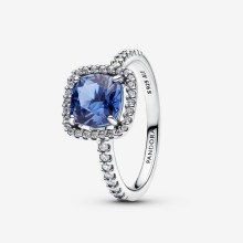 Ring cornflower blue crystal, zir. Ring cornflower blue crystal, zir.