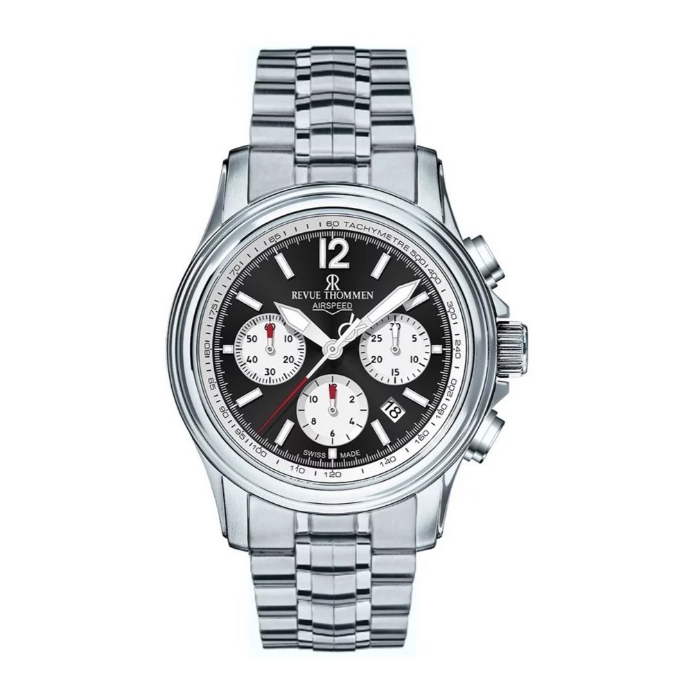 Revue Thommen Herren Automatikuhr Airspeed 16041.6437 Silberfarben, Schwarz – Bild 2