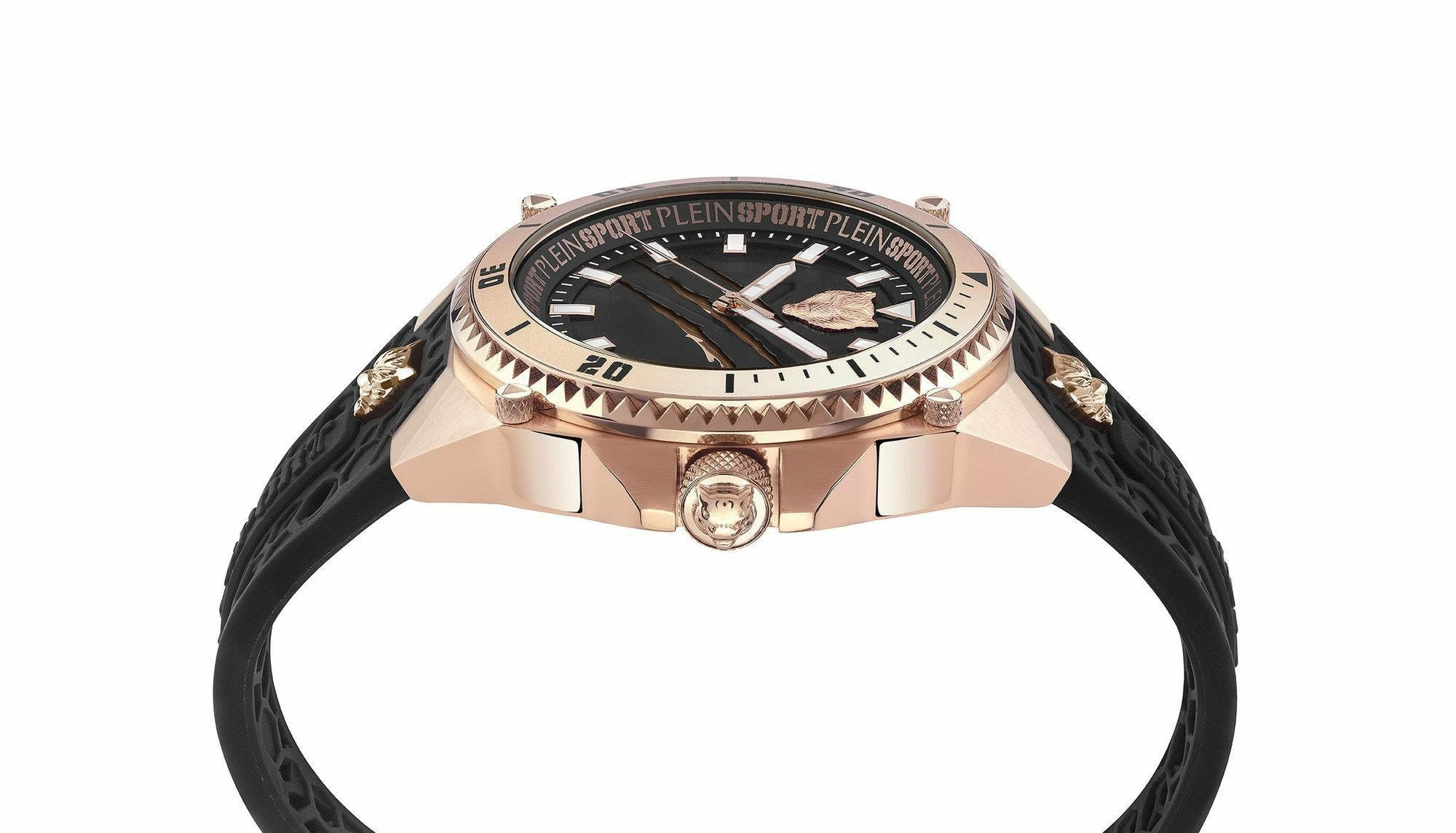 Plein Sport Herren Uhr Thunder Force PS8BA0424 Roségold Schwarz Silikon 47 mm – Bild 2