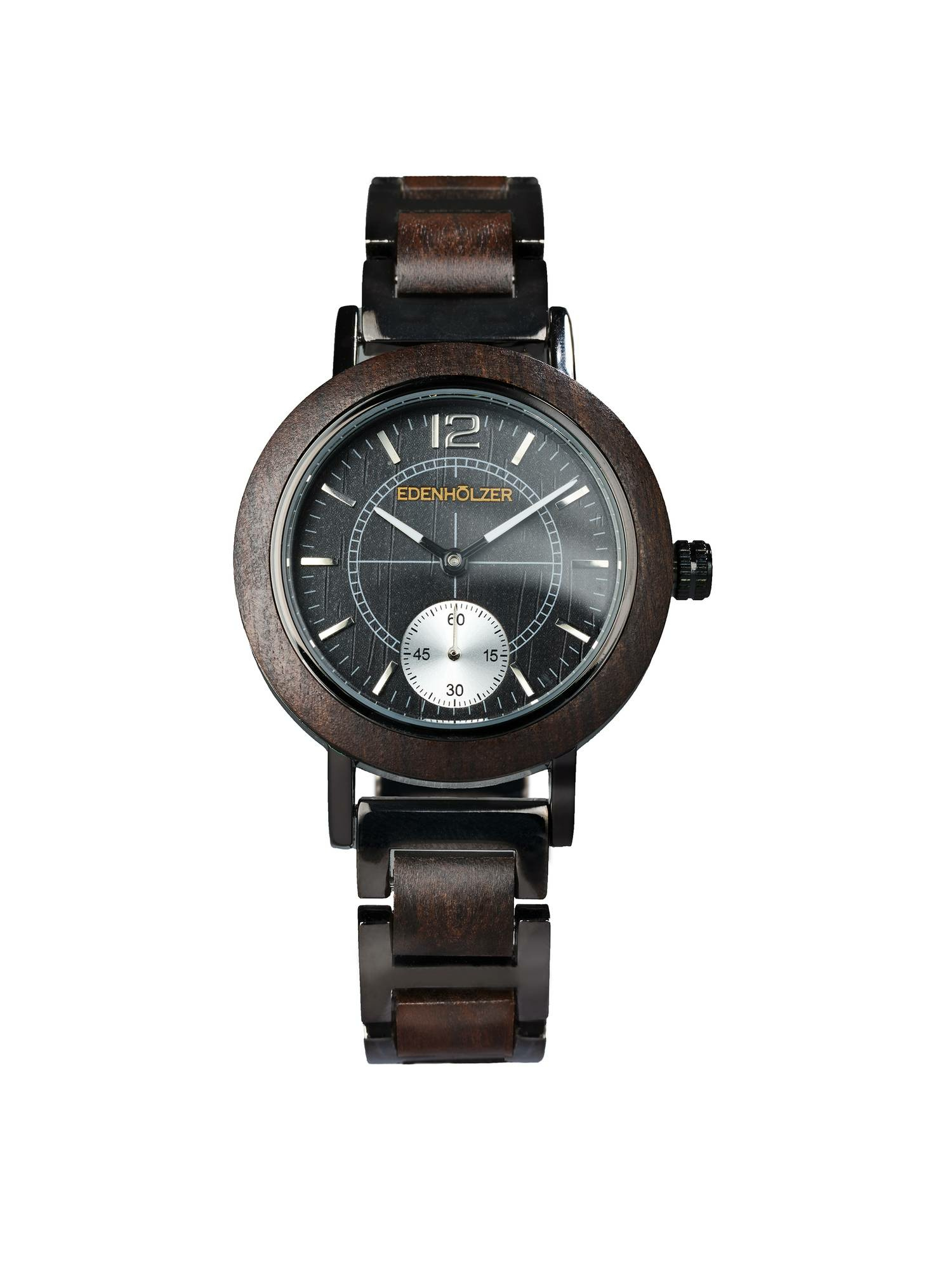 Edenhölzer Holzuhr Damen Armbanduhr Quarz Holzarmband Uhr Hardlex Bequia Natur – Bild 3