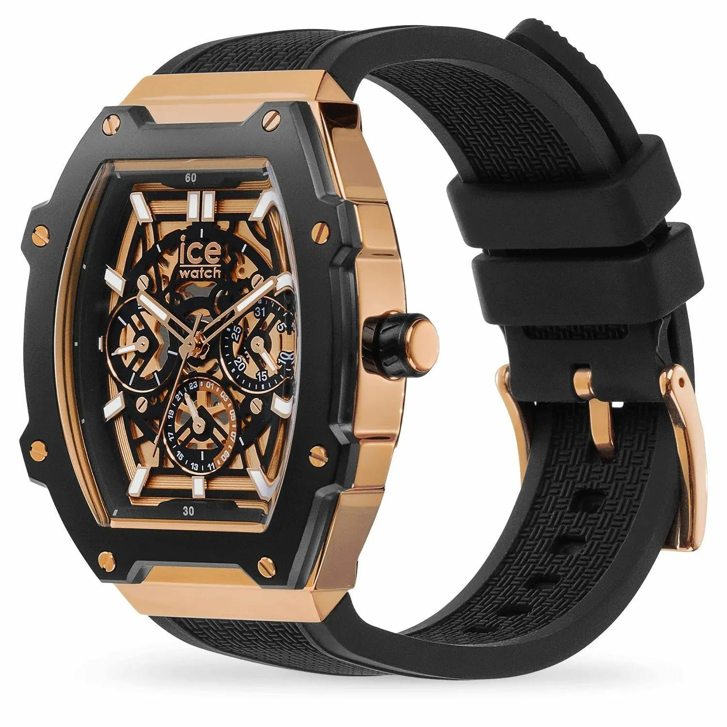 Ice‑Watch Unisex Uhr ICE boliday Black Rose‑Gold Skel Steel 024370 Ice‑Watch Unisex Uhr ICE boliday Black Rose‑Gold Skel Steel 024370