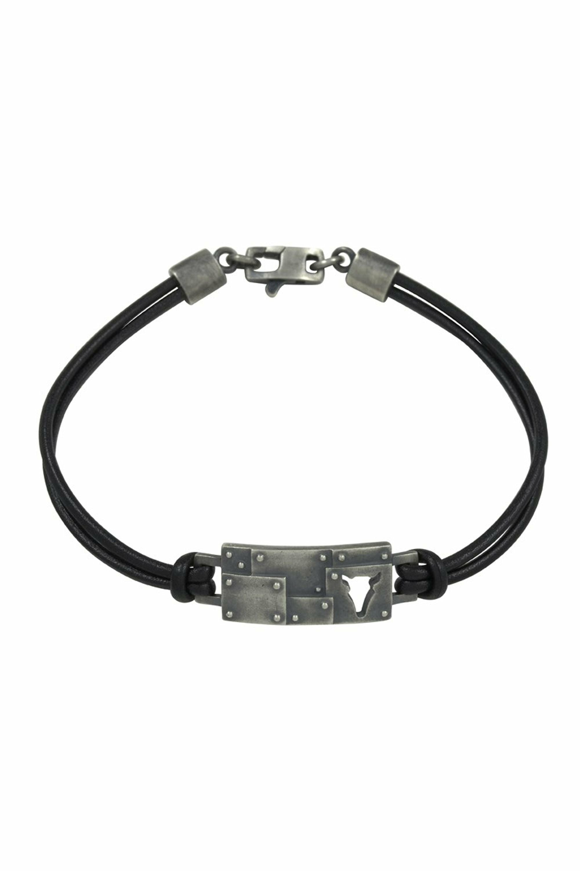 Armband 925/- Sterling Silber Lederband schwarz Bullhead 41184472072286 Armband 925/- Sterling Silber Lederband schwarz Bullhead 41184472072286