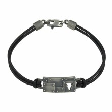 Armband 925/- Sterling Silber Lederband schwarz Bullhead 41184472072286 Armband 925/- Sterling Silber Lederband schwarz Bullhead 41184472072286