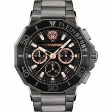 Plein Sport Herrenuhr Titan Chronograph PSAGA0825 Schwarz IP 46 mm Plein Sport Herrenuhr Titan Chronograph PSAGA0825 Schwarz IP 46 mm