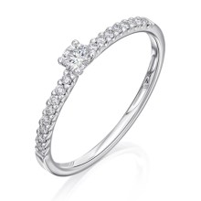 0,25 ct  Diamant Brillant Memoire mit Center Ring aus 585 Weißgold 0,25 ct  Diamant Brillant Memoire mit Center Ring aus 585 Weißgold