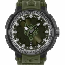 Philipp Plein Herren Uhr Tiger Power PSEDA0524 Grün/Synthetic 45 mm Philipp Plein Herren Uhr Tiger Power PSEDA0524 Grün/Synthetic 45 mm