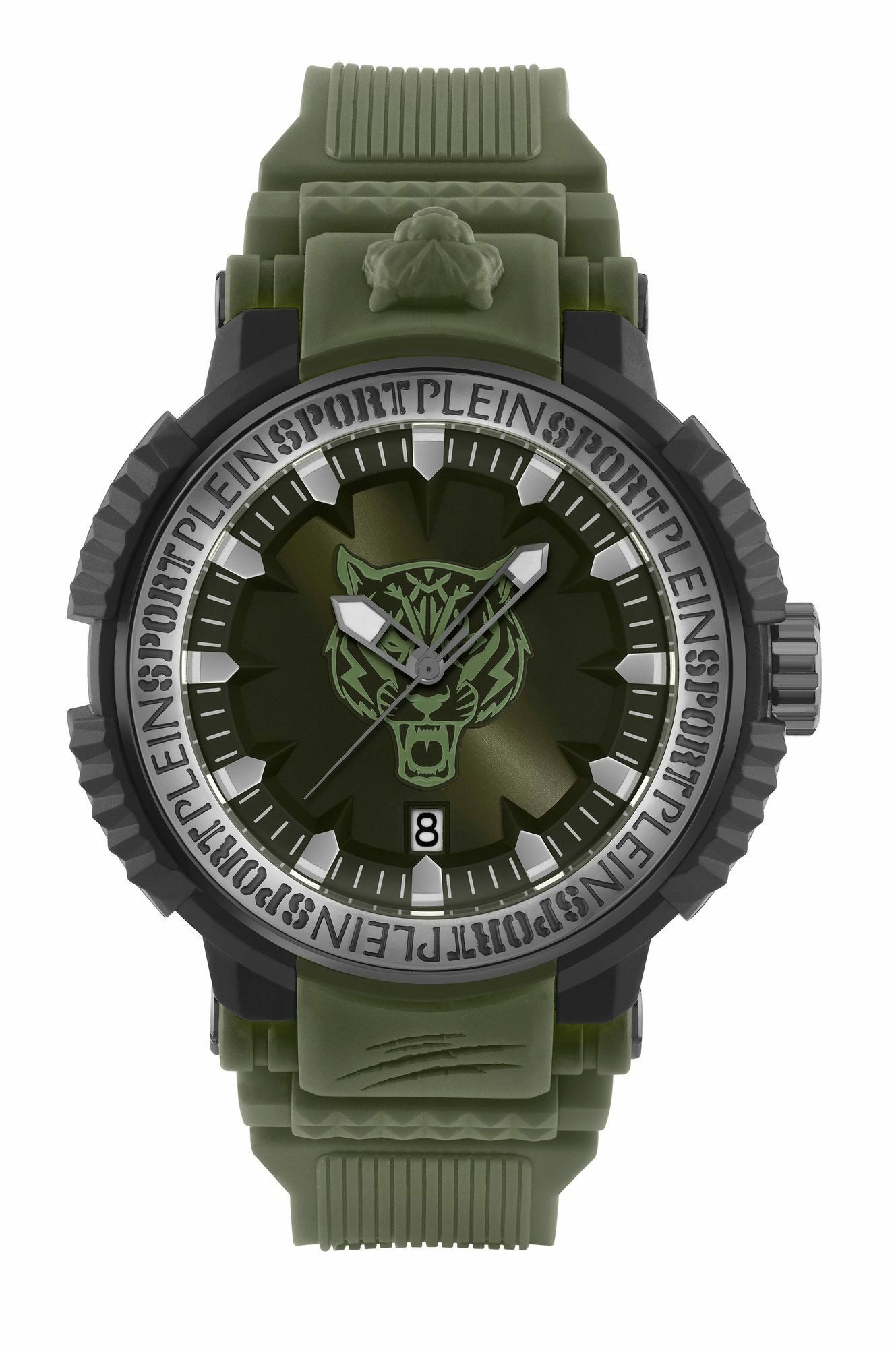 Philipp Plein Herren Uhr Tiger Power PSEDA0524 Grün/Synthetic 45 mm Philipp Plein Herren Uhr Tiger Power PSEDA0524 Grün/Synthetic 45 mm