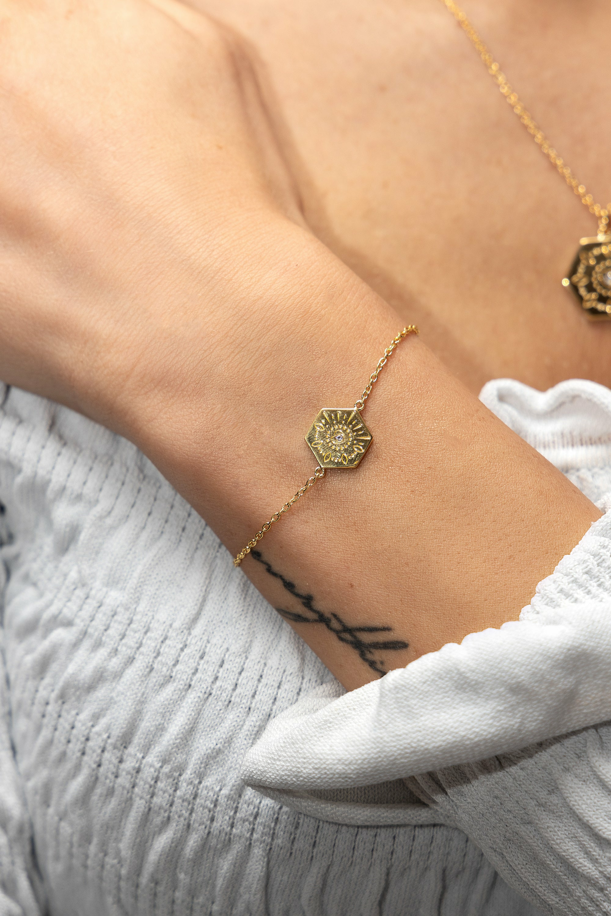 Armband 925 Sterling Silber Topas Tattoo Motiv Hexagon 41185164853342 Armband 925 Sterling Silber Topas Tattoo Motiv Hexagon 41185164853342